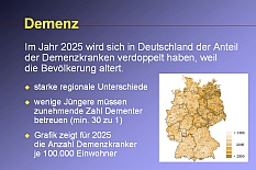 Demenz in Deutschland: Verdopplung bis zum Jahr 2025.